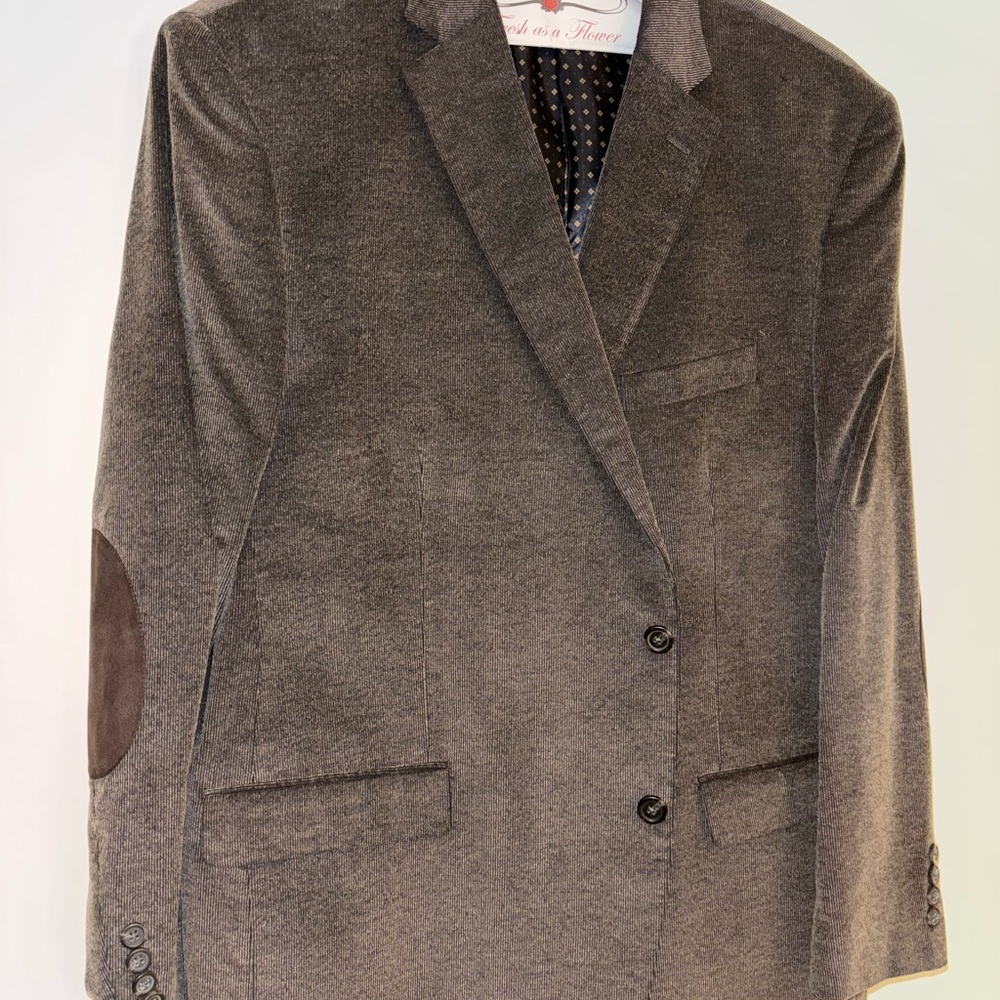 Chaps Brown Sport Coat Modern Fit Velvet
